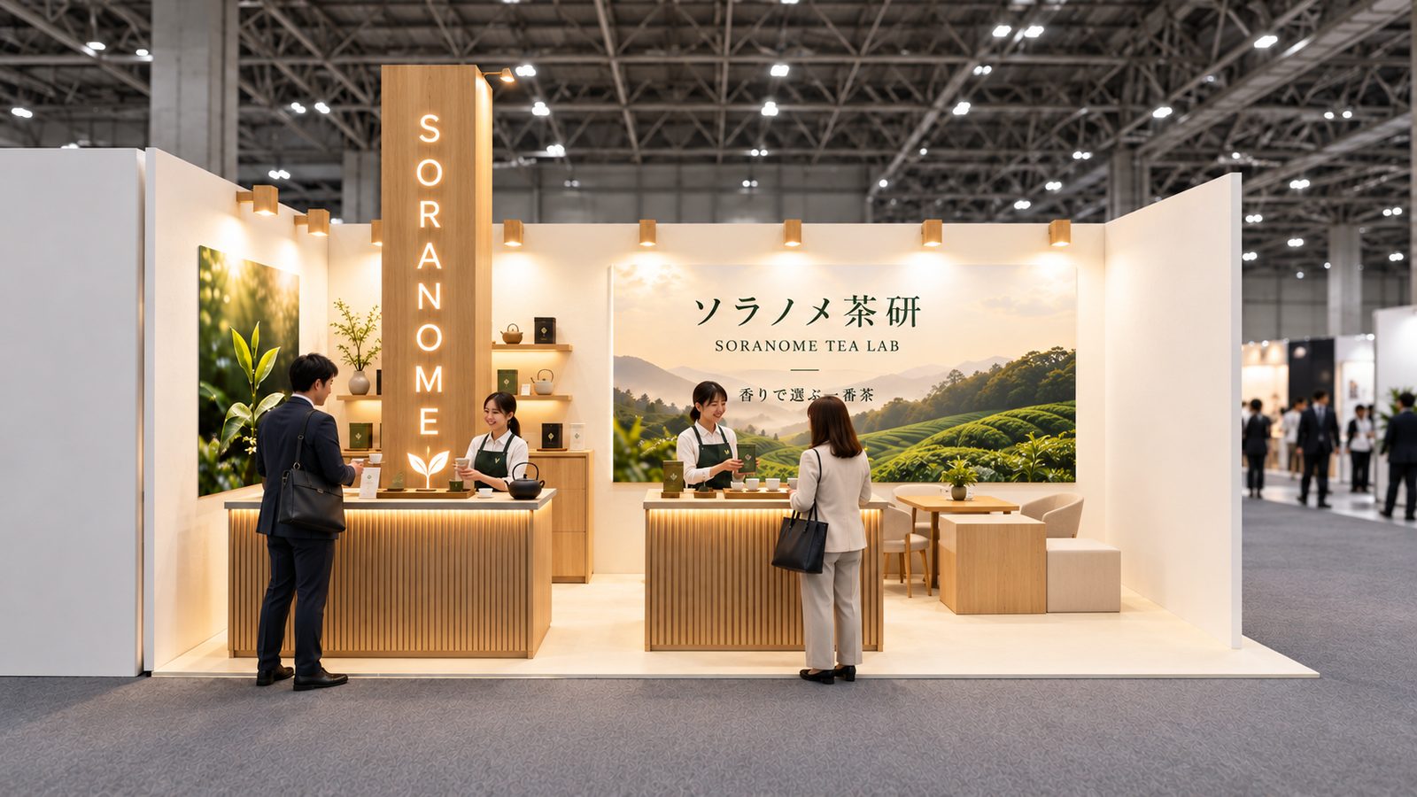 変更後：列小間。右側が壁、タワーが左