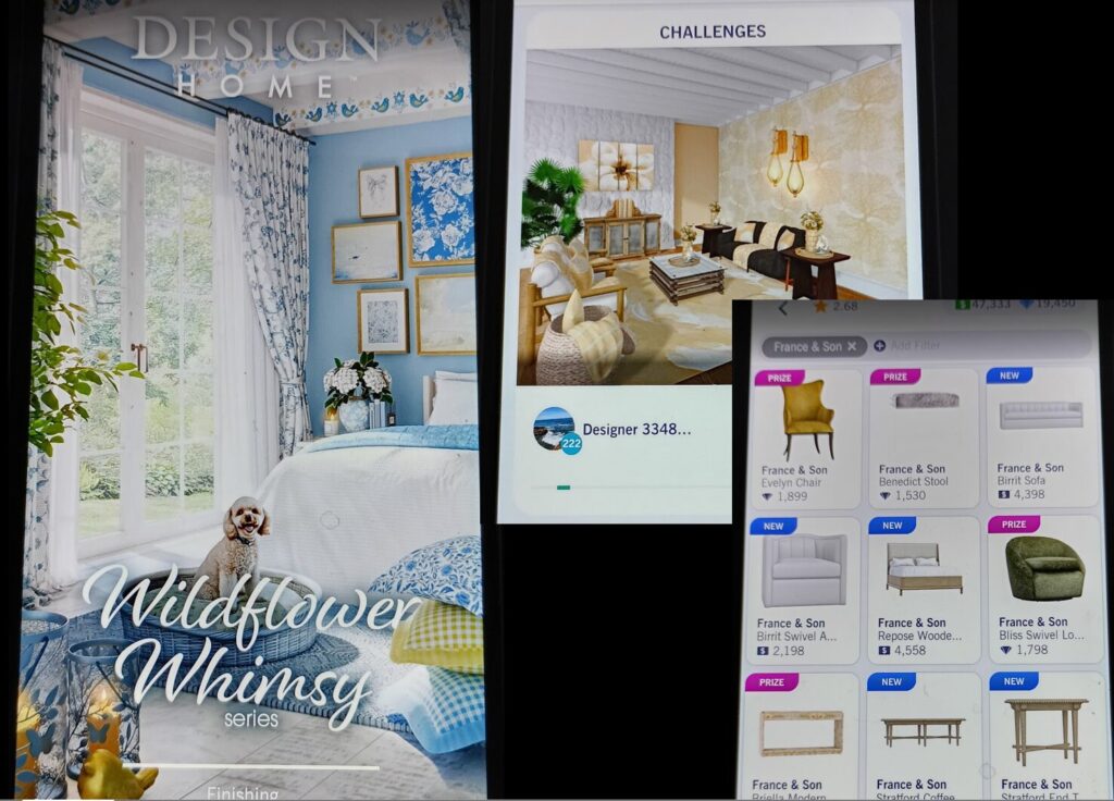 『Design Home』アプリの画面